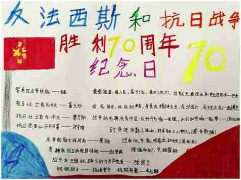 反法西斯75周年简单手抄报70周年手抄报