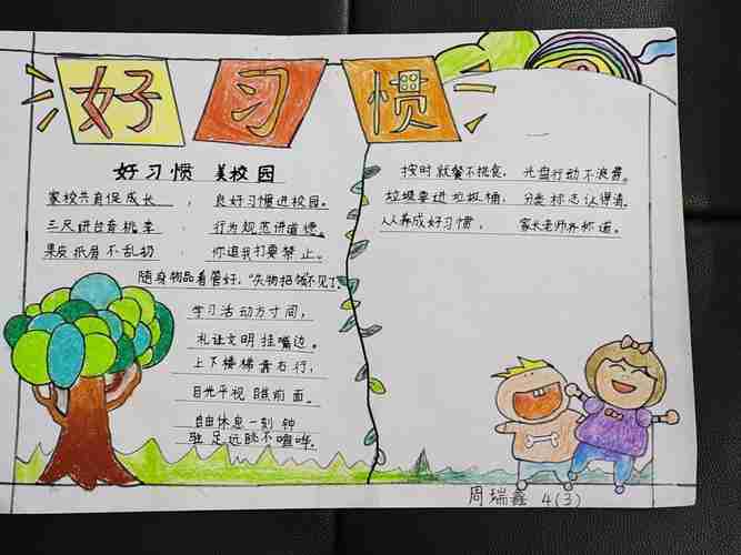 岳阳楼区花果畈小学好习惯伴我成长主题德育活动优秀学生作品展一