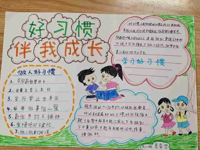 岳阳楼区花果畈小学好习惯伴我成长主题德育活动优秀学生作品展一