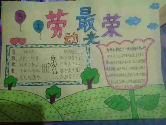 劳动最光荣东段乡马家堡中心小学五一劳动节手抄报展览美篇