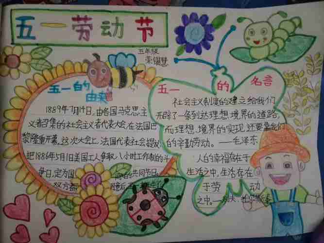 劳动最光荣东段乡马家堡中心小学五一劳动节手抄报展览美篇