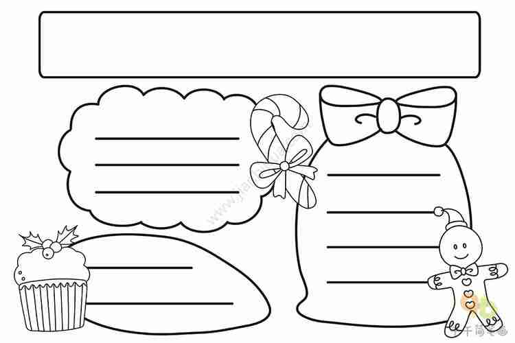 学画圣诞节手抄报圣诞节手抄报简笔画