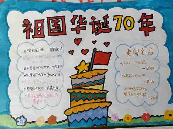 解官营小学迎祖国妈妈70周年手抄报活动美篇