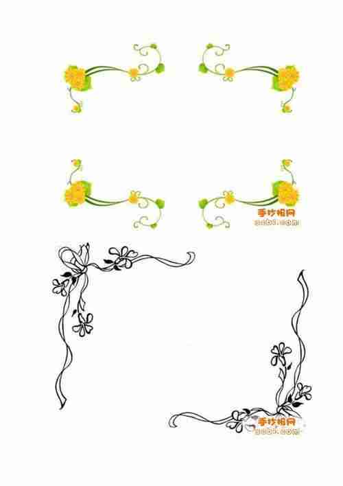 柳叶花边图案手抄报花边手抄报