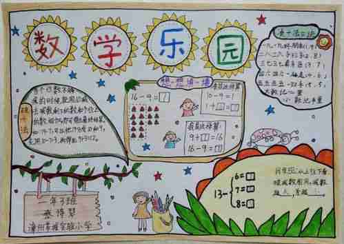 漳州市芗城实验小学:战役中成长之一年级数学小报篇美篇