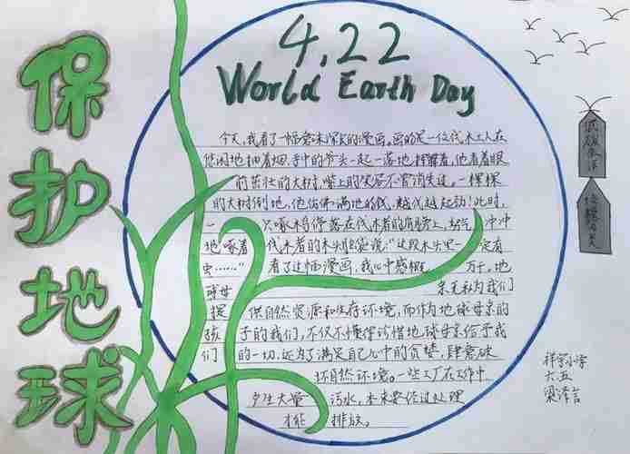 保护地球手抄报六年级精选9张