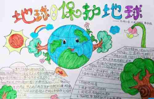 关爱世界地球日手抄报模板简单又漂亮