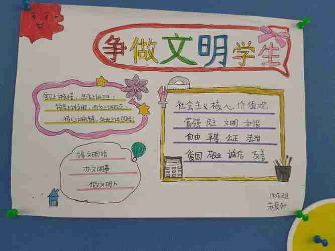 四年级小学生的文明手抄报小学生的手抄报