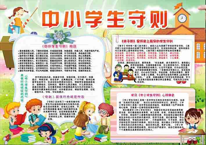 最新小学生日常行为规范手抄报图片行为规范手抄报资料大全伴宝网