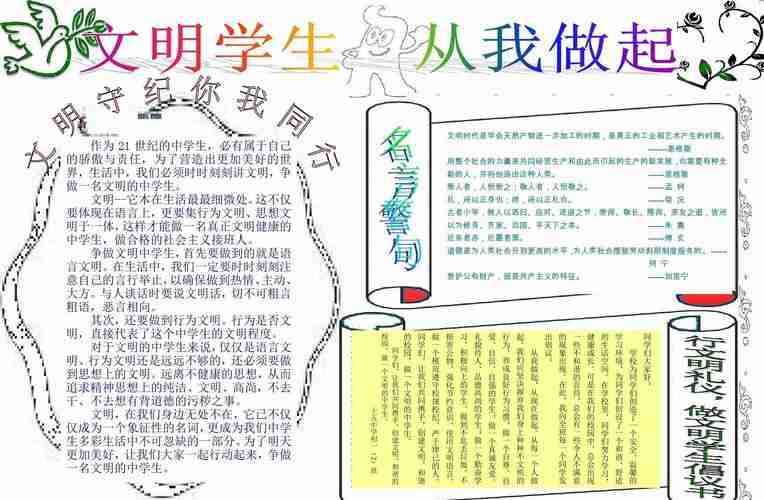 做文明中学生手抄报文档