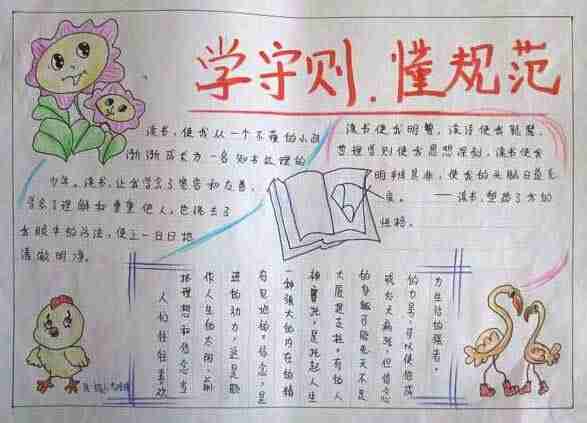 学守则正言行的手抄报小学生守则手抄报