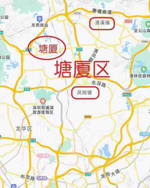 东莞市塘厦镇包括什么地方