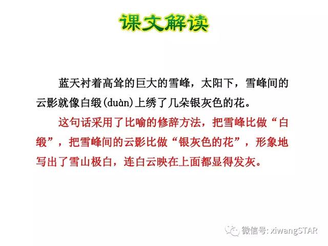 四年级下册语文七月的天山练习册（人教版四年级语文下册第一单元4.）(14)