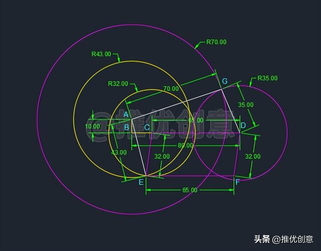 cad自学绘图练习题（AutoCAD进阶练习题工程制图）(11)