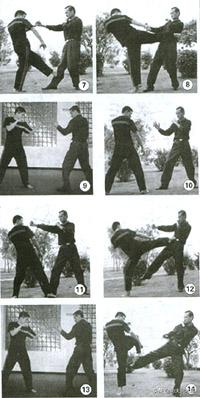 街斗出拳 技巧：常用简单直接的截拳道腿法技术组合实例(2)