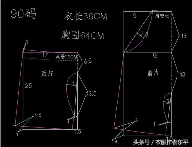 2岁宝宝棉肚兜的裁剪与制图（宝宝肚兜裁剪图分享）(2)