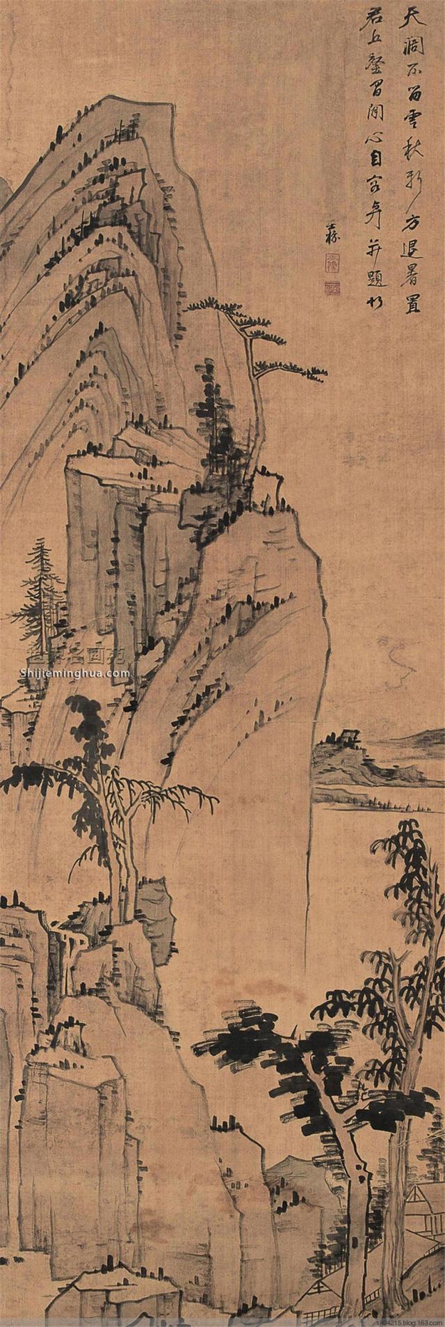 查士标简介和真品山水图（清代.查士标作品精选）(26)