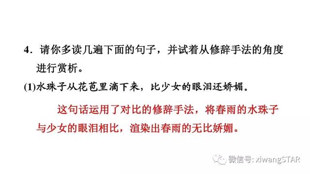 七年级上册语文雨的四季知识梳理（部编版七年级语文上册第一单元3.雨的四季知识点及练习）(32)