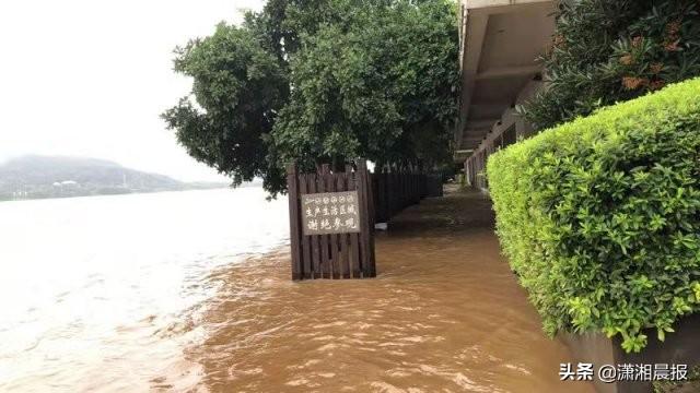 景区泥石流滞留游客（橘子洲平台被淹）(2)