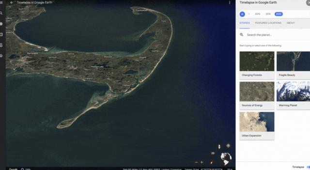 谷歌地球夜间灯光数据 Google，Earth推出3D时间推移功能可看出气候变化对地球的破坏(1)