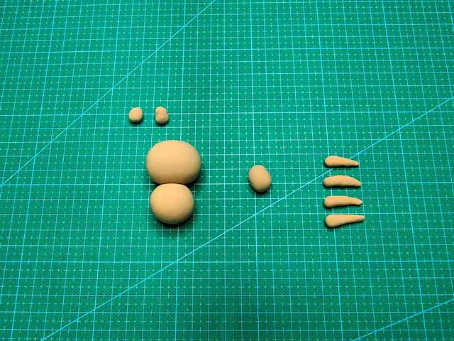 粘土捏猴子的简单步骤 图文（粘土教程-初级-玩偶篇-第一节-可爱的猴子）(3)