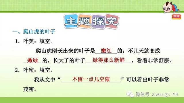 四年级语文上册爬山虎的脚知识点（部编版四年级语文上册第三单元10.爬山虎的脚知识点及练习）(67)