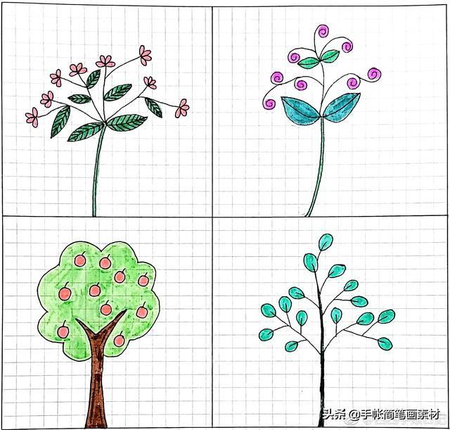 小树的简笔画简单又漂亮（小树简笔画简单易学）(7)