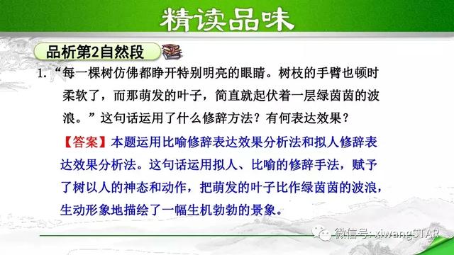 七年级上册语文雨的四季知识梳理（部编版七年级语文上册第一单元3.雨的四季知识点及练习）(13)