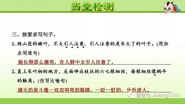 四年级语文上册爬山虎的脚知识点（部编版四年级语文上册第三单元10.爬山虎的脚知识点及练习）(58)