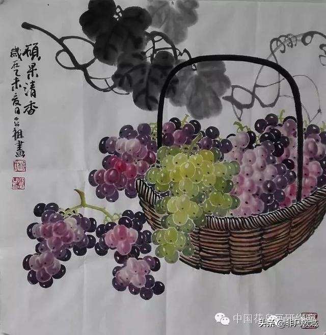 国画葡萄画法详细步骤（写意葡萄的详细图文教程）(18)