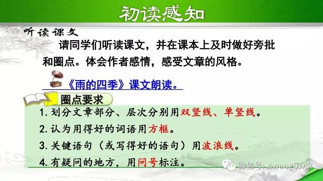 七年级上册语文雨的四季知识梳理（部编版七年级语文上册第一单元3.雨的四季知识点及练习）(11)