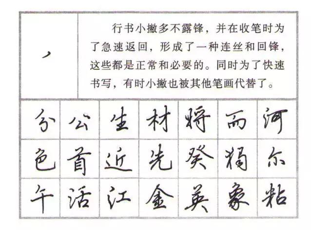 行书零基础硬笔入门基本笔画（23天轻松入门硬笔行书）(7)