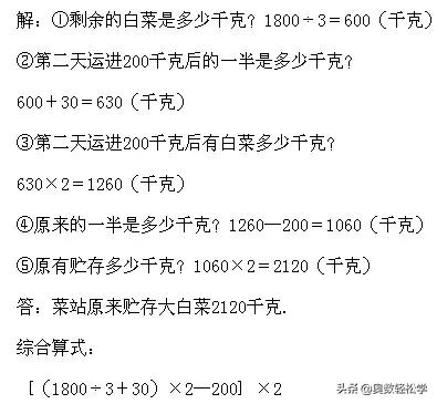 奥数倒推解题技巧讲解（小学经典奥数知识点）(8)