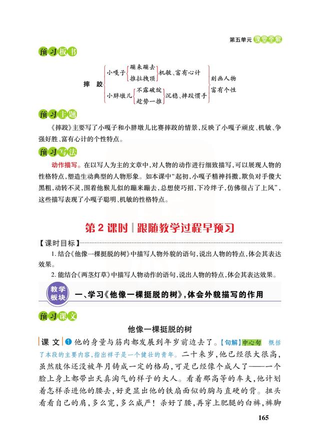 5年级语文第13课人物描写一组（第13课人物描写一组课堂笔记及全文解析）(12)