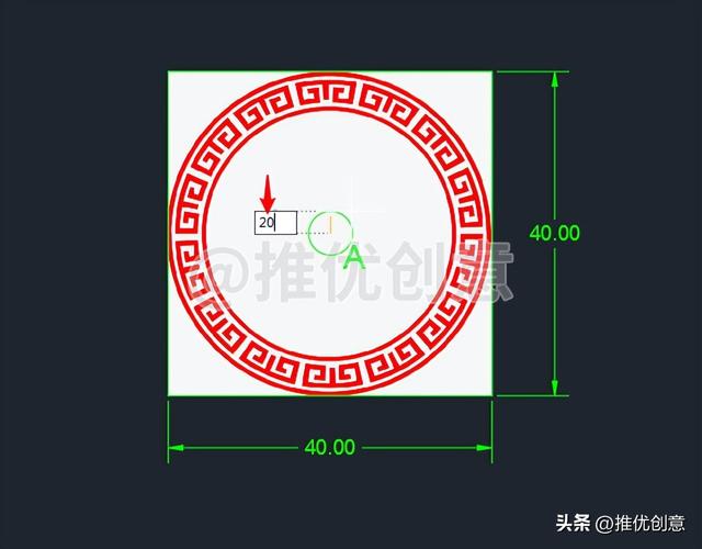 cad制图初学入门图形（如何绘制无尺寸标注的图形）(18)