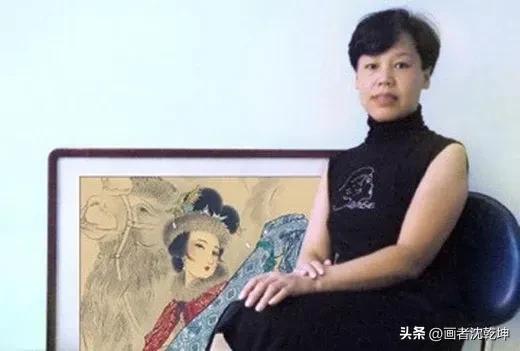 陈彦娥工笔画作品欣赏（陈彦娥萧竹工笔画四大美女白描底稿）(1)