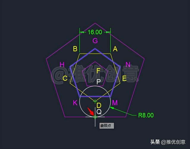 cad怎么生成斜面三维面域（只有找出隐身的基准图形）(21)