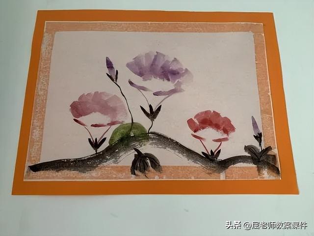 小班美术创意画拓印教学目标（屈老师大班美术教案水墨画拓印）(1)