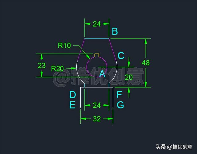 cad吊钩画法教程详细（吊钩详细绘制教程）(14)