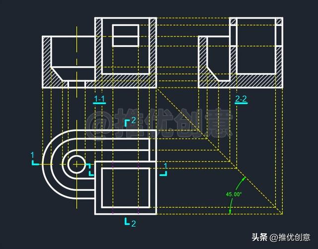 cad剖面图详细讲解（画出1-1剖面图2-2剖面图）(13)