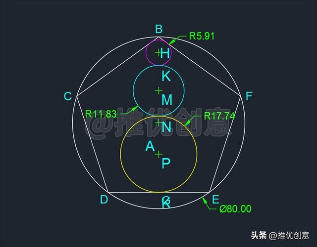 cad制图初学入门机械制图（利用参照缩放绘图）(17)