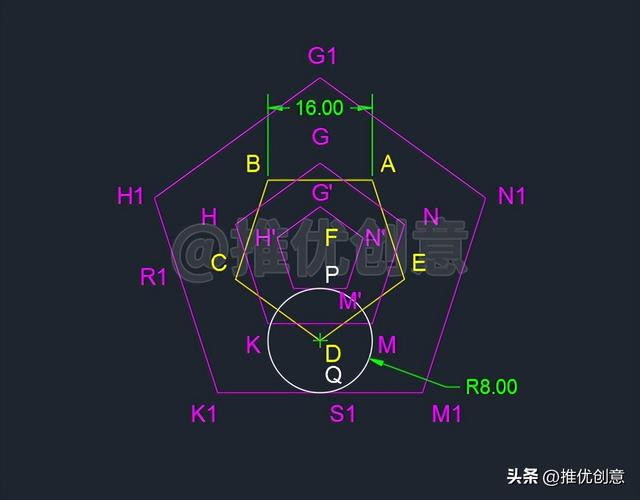 cad怎么生成斜面三维面域（只有找出隐身的基准图形）(22)