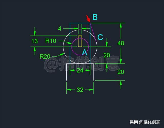 cad吊钩画法教程详细（吊钩详细绘制教程）(12)