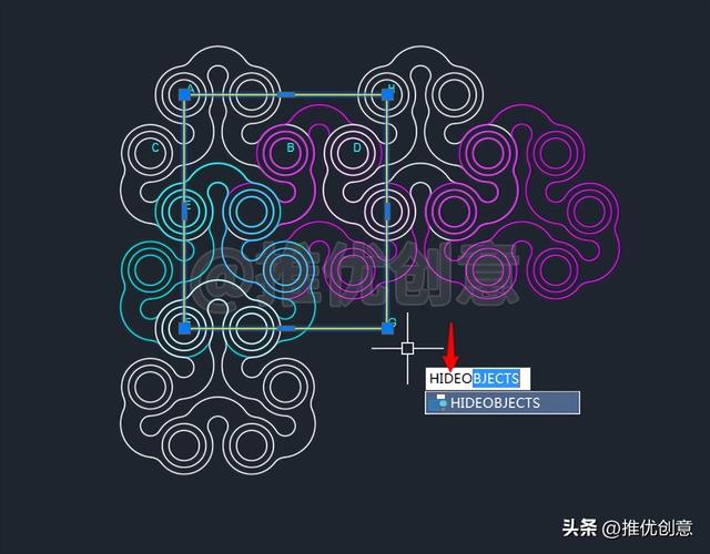 cad新手必练300图第六张图（根据单元图形绘制多元图形）(9)