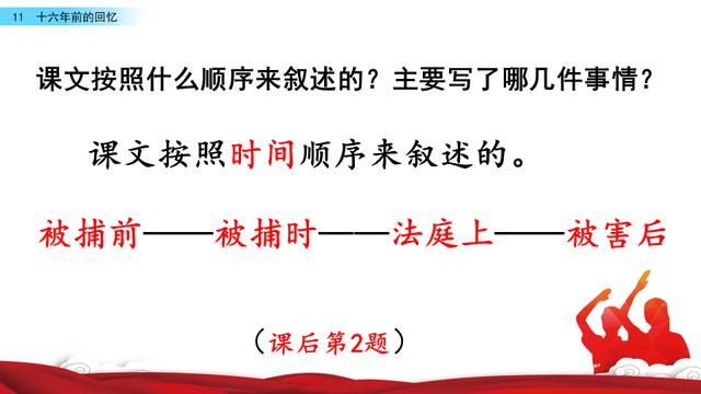 六年级下册语文《16年前的回忆》（六年级语文下册十六年前的回忆课文学习）(10)