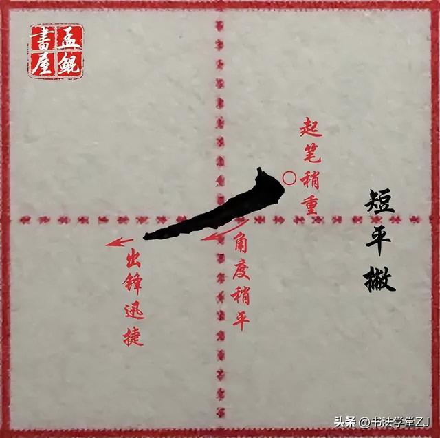 硬笔楷书38个基本笔画图示（硬笔楷书38个基本笔画写法图示）(9)