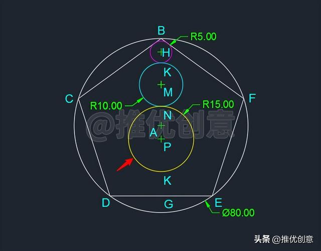 cad制图初学入门机械制图（利用参照缩放绘图）(10)