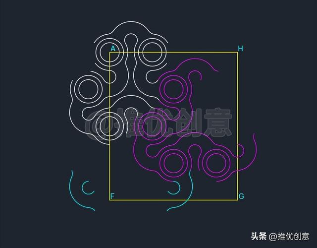 cad新手必练300图第六张图（根据单元图形绘制多元图形）(16)