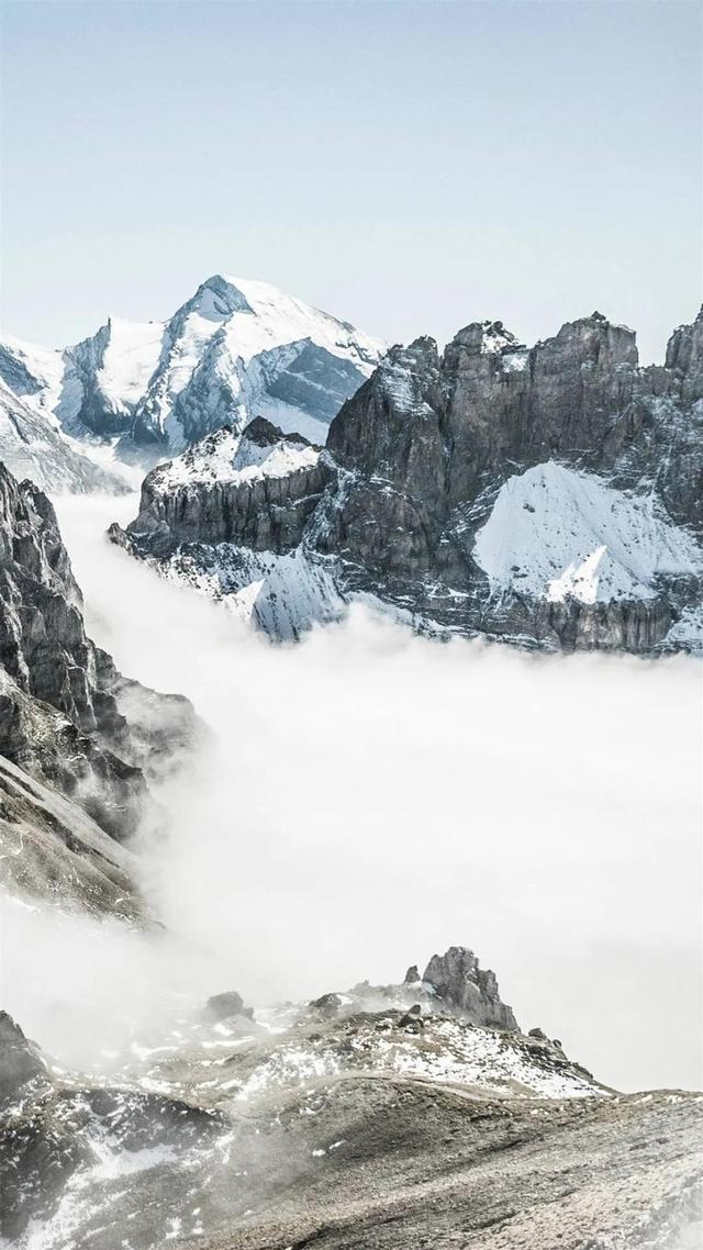 雪山风景手机壁纸大图竖屏（雪山美景图精美手机壁纸）(11)