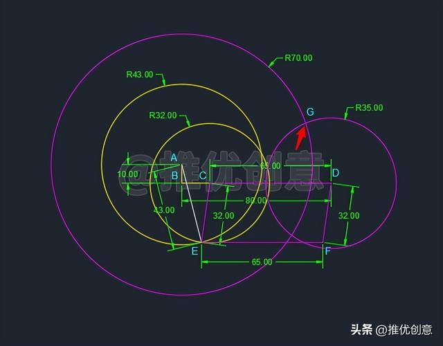 cad自学绘图练习题（AutoCAD进阶练习题工程制图）(10)